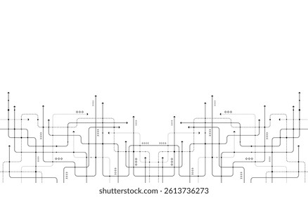 Digital technology background. Concept with technology line. Circuit board background technology
