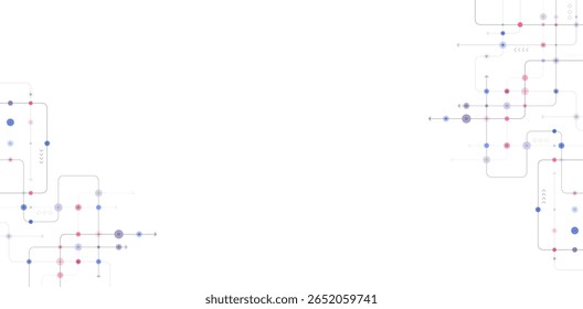 Digital technology background. Concept with technology line. Circuit board background technology
