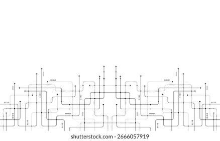 Digital technology background. Concept with technology line. Circuit board background technology