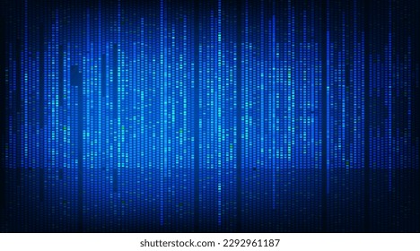 digital technology background digital data blue square pattern pixel background