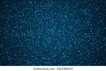 Digital technology background. Digital data circle blue pattern pixel background