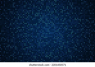 Digital technology background. Digital data dot blue pattern pixel background 