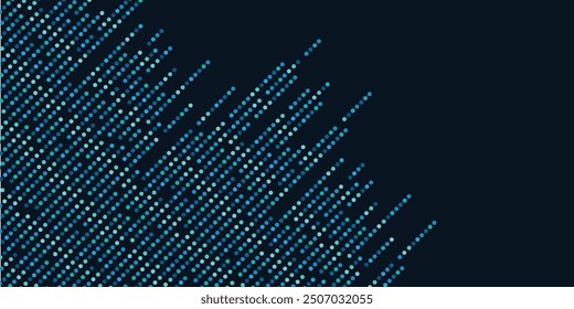 Digital technology background. Digital data dot blue pattern pixel background