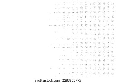 Digital technology background. Digital data dots gray pattern pixel background