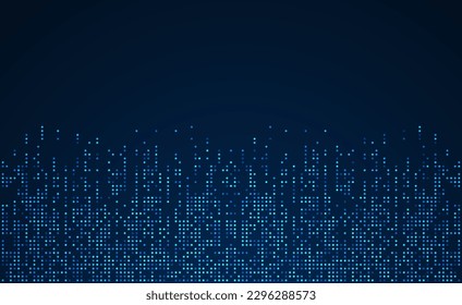 Digital technology background. Digital data dots bllue pattern pixel background