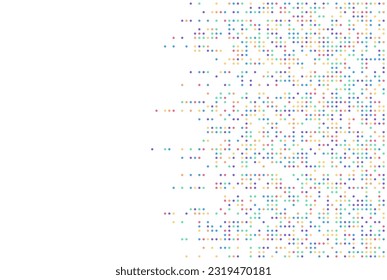 Digital technology background. Digital data dots gray pattern pixel background