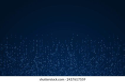 Fondo de tecnología digital. Fondo de píxel de patrón azul de puntos de datos digitales