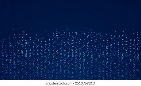 Digital technology background. Digital data dots bllue pattern pixel background