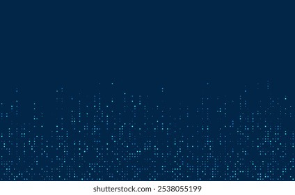 Digital technology background. Digital data dots blue pattern pixel background