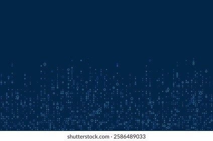 Digital technology background. Digital data dots blue pattern pixel background