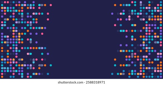 Digital technology background. Digital data dots pattern pixel background
