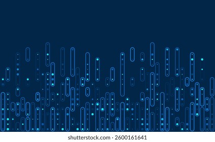 Digital technology background. Digital data dots blue pattern pixel background