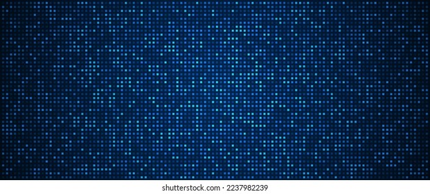 Digital technology background. Digital data square blue pattern pixel background