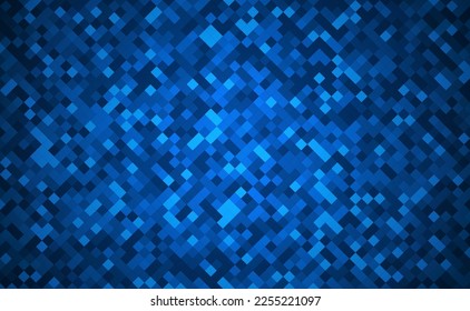 Digital technology background. Digital data square blue pattern pixel background