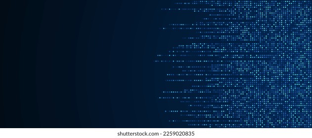 Digital technology background. Digital data square blue pattern pixel background