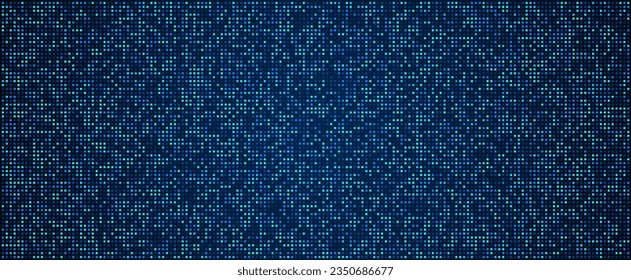 Digital technology background. Digital data square blue pattern pixel background