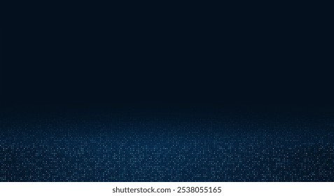 Fundo da tecnologia digital. Fundo de pixel de padrão azul quadrado de dados digitais