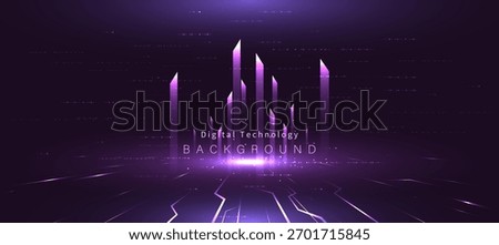 Digital Technology Background of Future Cyber City Data Network Innovation Abstract AI Virtual Concept Vector