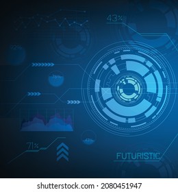 digital technology background modern dark blue design