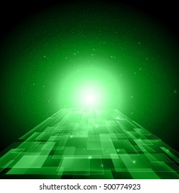 Digital Technology Background. Digital Sci-Fi Concept Network Electronic Future Communication Business Connection. Technology Global Network Connection Concept. Laser Stripe Background
