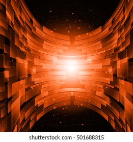 Digital Technology Background. Digital Sci-Fi Concept Network Electronic Future Communication Business Connection. Technology Global Network Connection Concept. Laser Stripe Background
