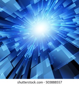 Digital Technology Background. Digital Sci-Fi Concept Network Electronic Future Communication Business Connection. Technology Global Network Connection Concept. Laser Stripe Background
