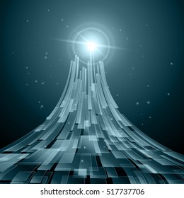Digital Technology Background. Digital Sci-Fi Concept Network Electronic Future Communication Business Connection. Technology Global Network Connection Concept. Laser Stripe Background
