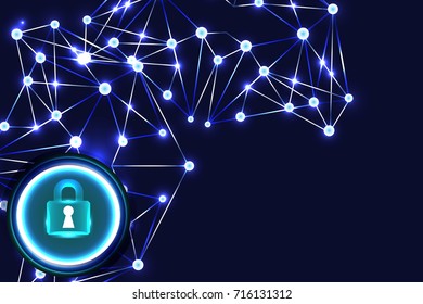 Digital technology background with space for text, security concept. Illustration vector