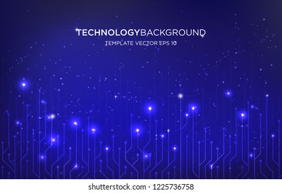 digital technology background template background with modern hi tech concept and space electricity circuit style, vector eps 10