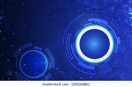 Digital technology banner blue background, Ai big data, online cyber security technology, abstract privacy hi tech binary code, innovation future data, internet network connection, illustration vector