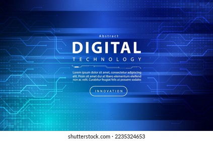 Digital technology banner blue green background concept, cyber technology light effect, abstract tech, innovation future data, internet network, Ai big data, lines dots connection, illustration vector