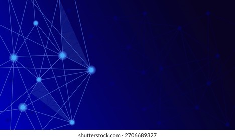 Anuncio de tecnología digital con líneas azules conectadas. Concepto de red neuronal, tecnología de placa de circuito digital de IA, velocidad de red de Internet, información cibernética nano, big data. Fondo abstracto de Vector