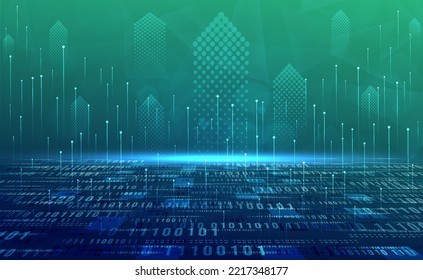 Digital technology banner green blue background, cyber technology circuit, abstract binary tech, innovation future data, internet network, Ai big data, futuristic wifi connection, illustration vector