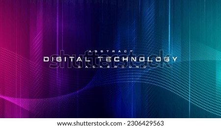 Digital technology banner green blue background concept with technology light effect, abstract tech, innovation future data, internet network, Ai big data, lines dots connection, illustration vector