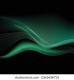 Digital technology banner green template background concept with technology light effect, abstract tech, innovation future data, internet network, illustration vector