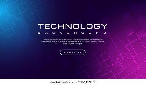 Digital technology banner pink