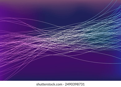 Digital technology banner purple blue background concept with technology light effect