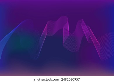 Digital technology banner purple blue background concept with technology light effect