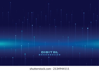 digital technology blue background design