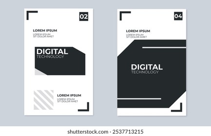 Digital technology brochure template for your design project 