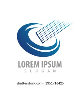 Digital technology business concept design. Symbol graphic template element 