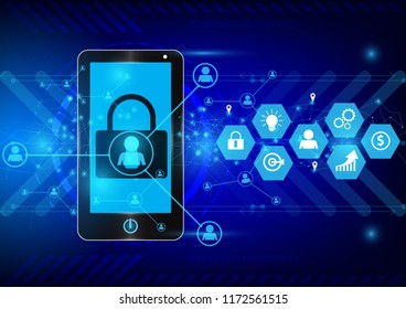Digital technology and business concept. Vector background 