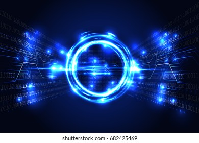 Digital technology business, data communication concept. Illustration vector