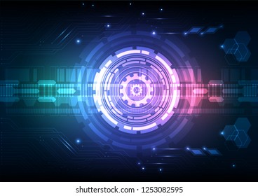 Digital technology circuit abstract background. vector illustration 
