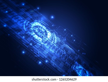 Digital technology circuit abstract background. vector illustration 