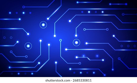 Plano de fundo do circuito de tecnologia digital. Conceito de sistema de placa de circuito. Design para sistema de dados de computador de rede futurista.