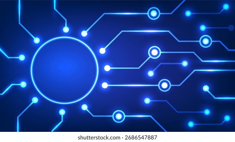 Fondo de circuito de tecnología digital. Concepto de sistema de datos de placa de circuito. Diseño para ordenador de red futurista virtual y electrónico.