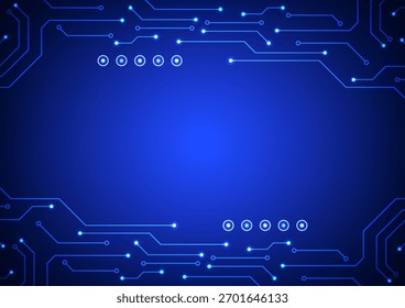 Digitale Technologie, Schaltkreis-Hintergrund. Futuristisches Datencyber- und Netzwerkkonzept für Leiterplatten. Design für Mikrochip und System.