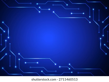 Fondo de circuito de tecnología digital. Concepto de circuito futurista. Diseño para líneas de circuito microchip de datos del sistema cibernético y telón de fondo virtual.