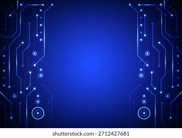 Fondo de circuito de tecnología digital. Concepto electrónico de circuito futurista. Diseño para líneas de circuito de red de datos de sistema de computadora y telón de fondo virtual cibernético.